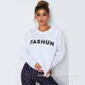 custom logo women crewneck blank sport crewneck sweatshirt